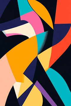 Abstract splendour of colour on a dark background by Poster Art Shop