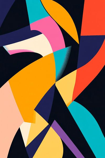 Abstract splendour of colour on a dark background by Poster Art Shop