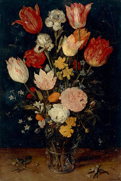 Bloemen in een vaas, Jan Brueghel de Oude van Meesterlijcke Meesters
