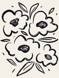 Schwarze Blume Skizze