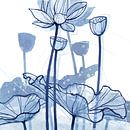 Lotus Delftsblauw 03 van Ingrid Joustra thumbnail
