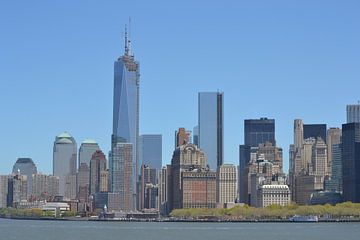 Zicht op Manhattan, New York, Amerika van Bernard van Zwol