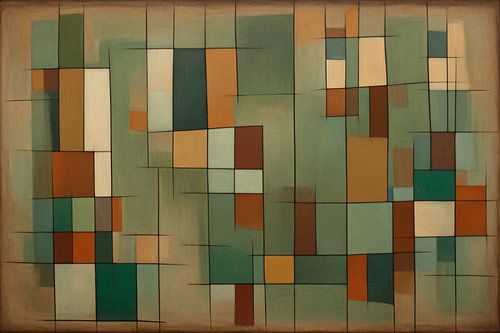 Abstractie in aardekleuren