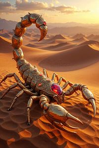 Fantasy Wall Art: XEROTHYX – The golden scorpion in the desert