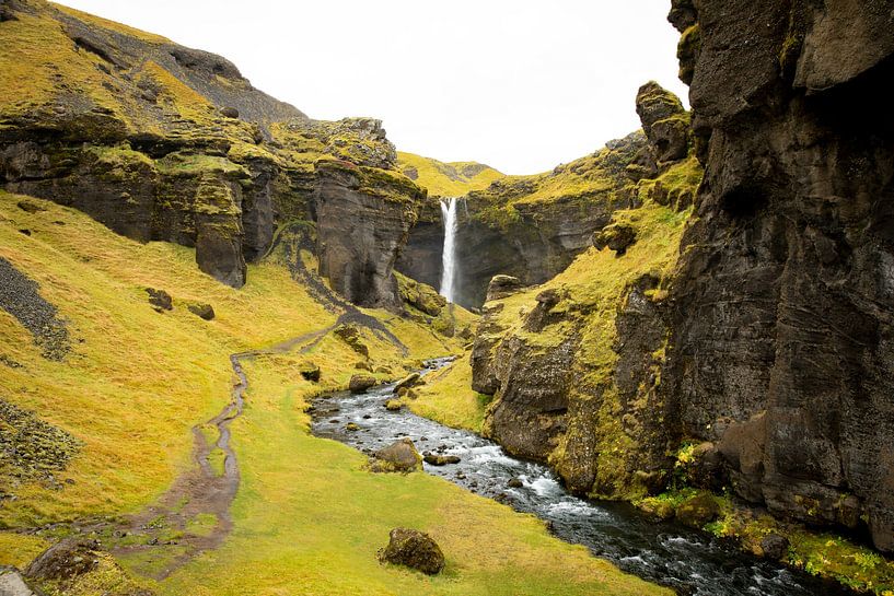 Kvernufoss Waterval IJsland van Thomas Thiemann