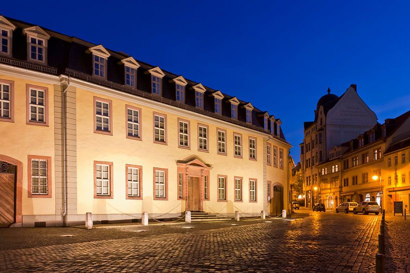 Goethe's house in Weimar at night by Werner Dieterich