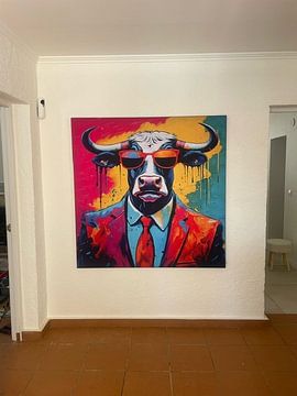 Photo de nos clients: Pop Art Bull 02.86 sur Blikvanger Schilderijen
