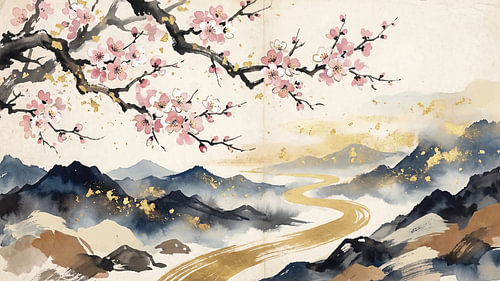Sakura boven de Gouden Rivier