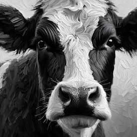 Portrait of a curious cow by Jessica Berendsen