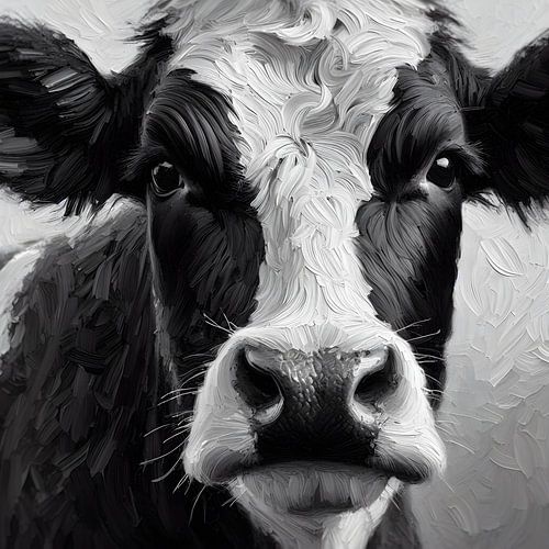 Portrait of a curious cow