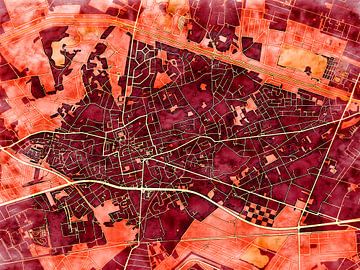 Kaart van Lommel in de stijl 'Amber Autumn' van Maporia