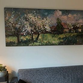 Klantfoto: Landschap Schilderij van ARTEO Schilderijen, als ArtFrame