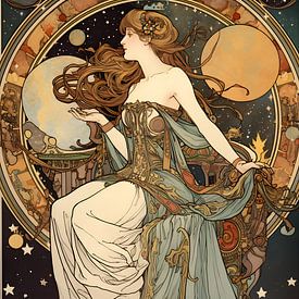 De godin van de planeten van Niphion Art