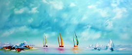 Blue Sailing by Gena Theheartofart