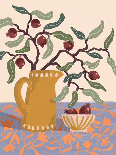 Glänzende Granatäpfel von Anna Benge