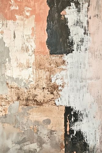 Structure abstraite dans des tons terreux et des accents roses