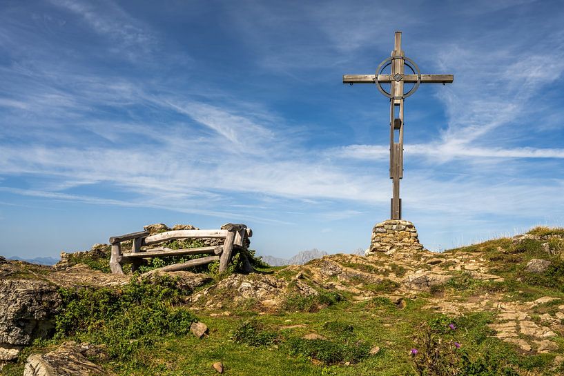 Summit cross on the Kitzbüheler Horn in the Tyrolean Alps by ManfredFotos