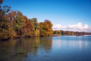 Herfst aan het meer van Wörth van D.R.Fotografie