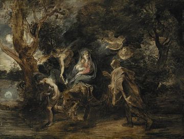 Pierre Paul Rubens, La fuite en Egypte sur Atelier Liesjes
