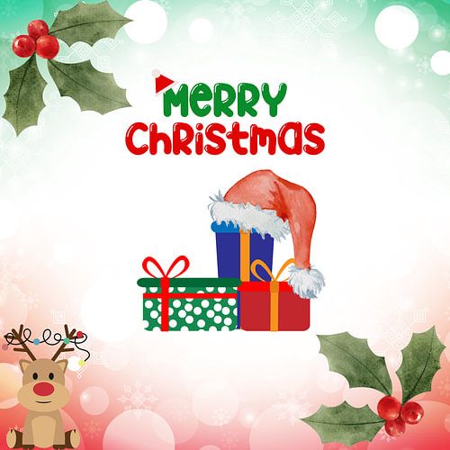 Vrolijk kerstfeest kaart