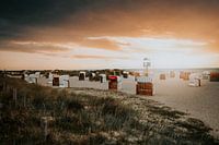 Zonsondergang op het strand