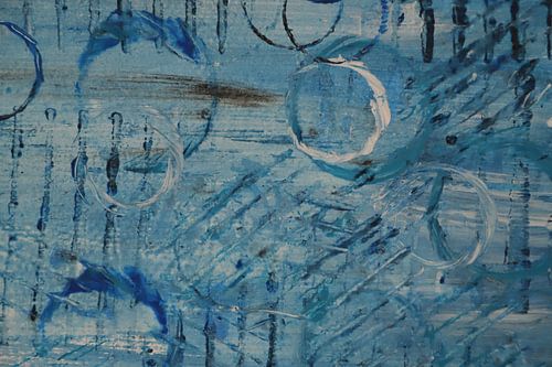 Abstract blauw van Cora Unk