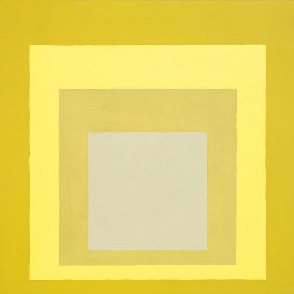 Josef Albers - Hommage an das Quadrat, gelb, weiß, 2. hohe Auflösung von Vivanne