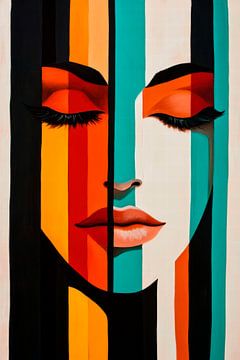 Visage en couleurs - Art abstrait sur Poster Art Shop
