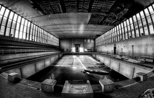Abandoned swimming pool