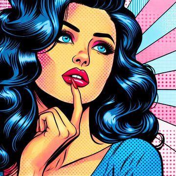 Vrouw in pop-art stijl van Digital Art Nederland