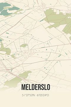 Vintage map of Melderslo (Limburg) by Rezona