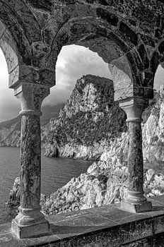 Blick von der Kirche San Pietro in Porto Venere