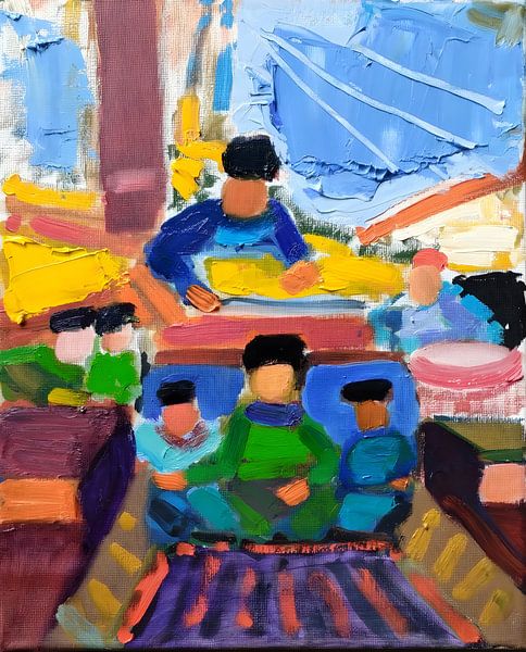 Boots mate,fishermen in Volendam by Simon Borst