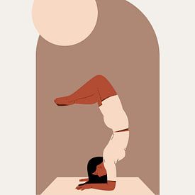Sterke yoga vrouw IV van ArtDesign by KBK