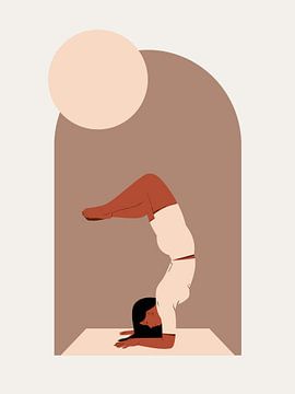 Strong yoga woman IV von ArtDesign by KBK