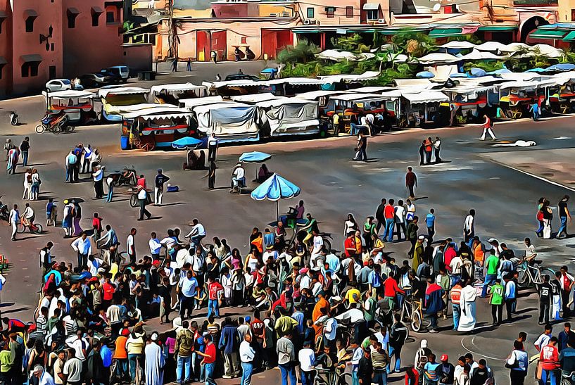 View Over Jemaa el-Fnaa 2 by Dorothy Berry-Lound