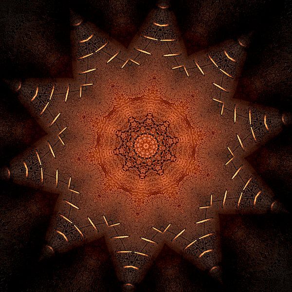 Kaleidoscope in star shape by Carla van Zomeren