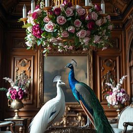 Peacocks in the Palace - Elegance in Harmony by Kleurenrijk
