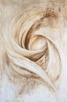 Whirling shapes in neutral shades