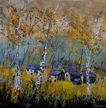 Some birch trees in autumn by pol ledent