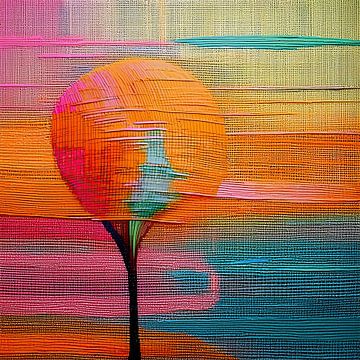 Abstracte Bomen in een Kleurrijk Lijnenveld. Deel 1