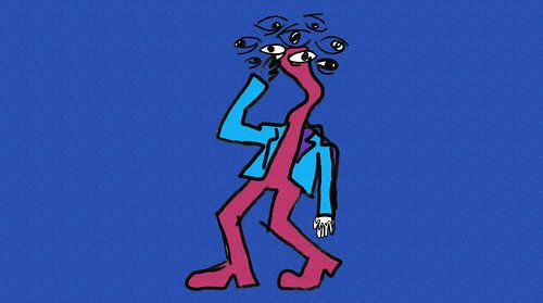 Neo-expressionisme, depressie, lijntekeningen, abstract, emotionele chaos, schets, illustratie