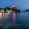 Het kasteel van Malcesine tijdens het blauwe uur van Jeroen de Jongh Fotografie