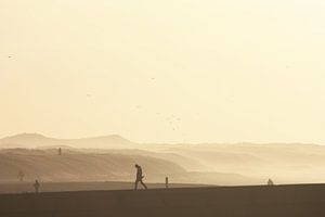 Zonsondergang bij de duinen 