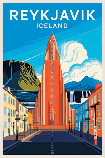 Reykjavik, Iceland by Poster Art Shop