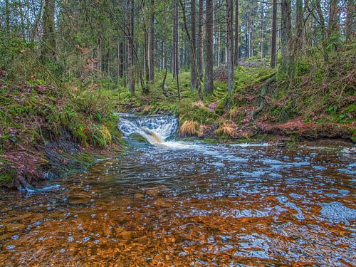 Kleine Waterval In De Rivier Van Bayehon