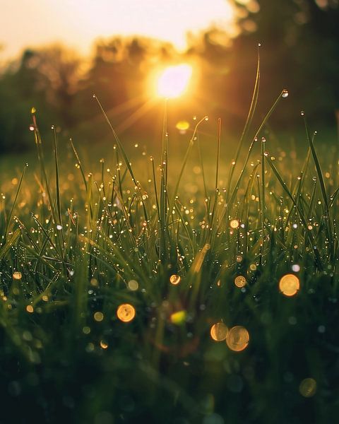 Tautropfen Sonnenspiegel von fernlichtsicht