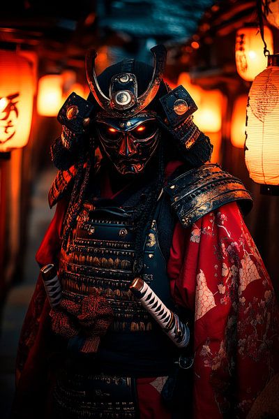 Samurai in traditioneller Rüstung von Poster Art Shop