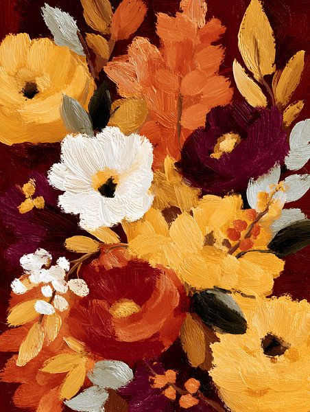 Autumn flowers in Warm Shades by Gypsy Galleria