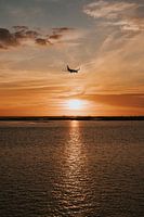 Zonsondergang in Faro, Álgarve Portugal